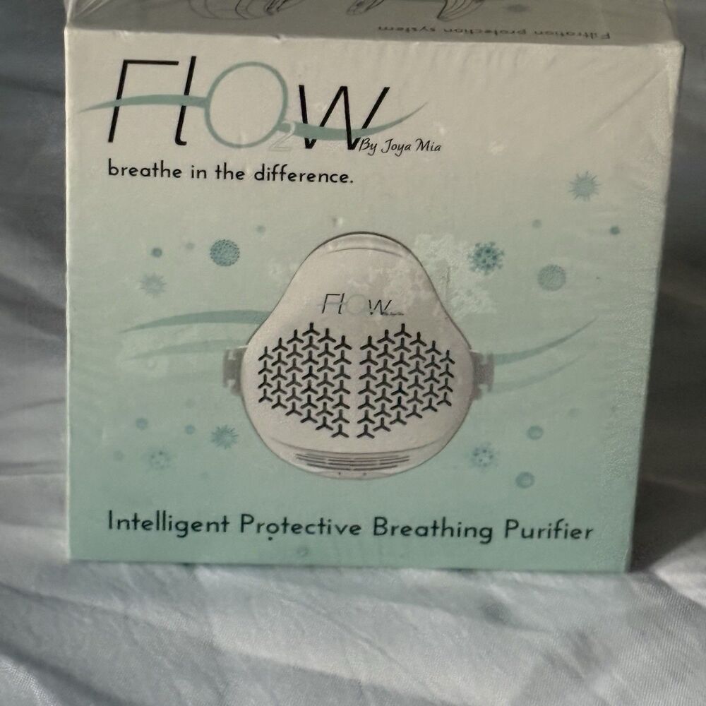 O2 Flow by JOYA MIA Electrical Air Purifier Mask HEPA & Carbon Filter Sealed
